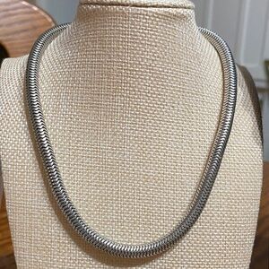 Kreisler Herringbone Chain Necklace - Silver Tone